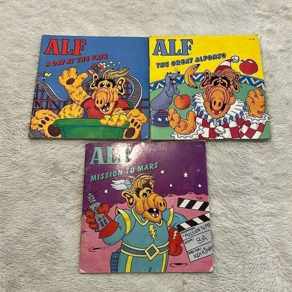 3 Alf the TV show Kids books vintage 1987